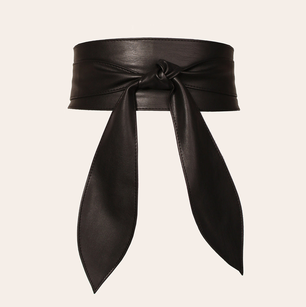 Women's Wide Waist Belt, Soft, Versatile, Elegant Bow Ribbon