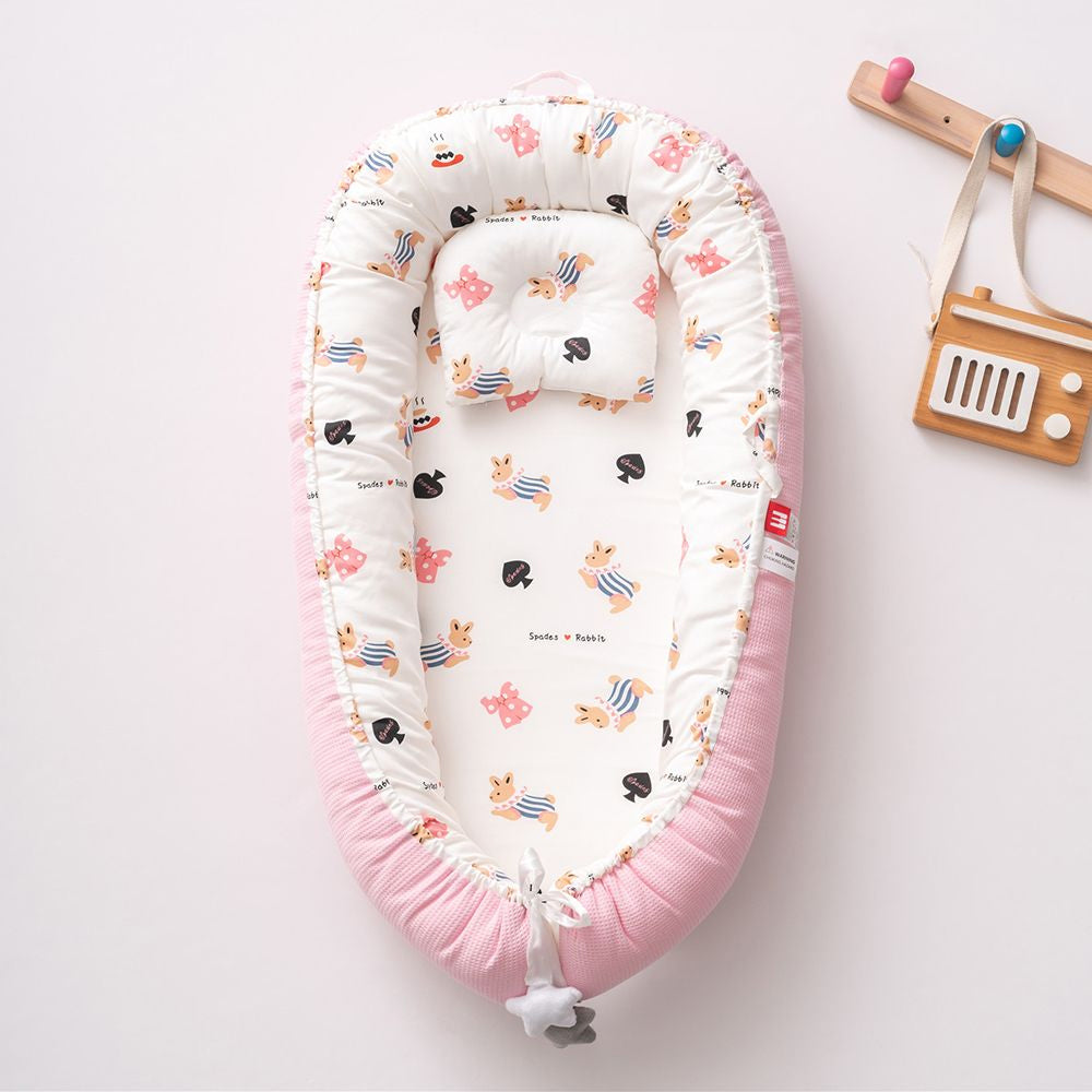 Removable and washable portable baby crib baby pillow travel crib
