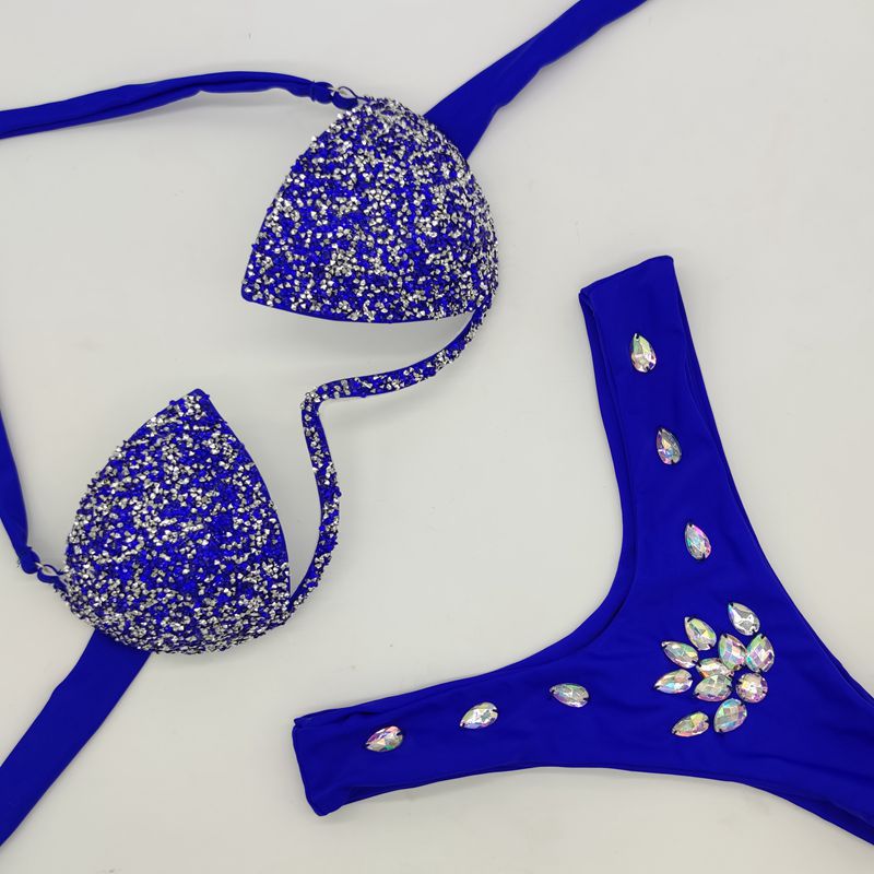 Bikini Swimwear with Rhinestones,欧美 Style, Two-Piece Bikini, Fashion Swimwear