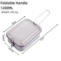 Titanium Lunch Box with Lid & Folding Handle – Leak-Proof, Lightweight for Camping, Hiking, Picnic & Travel