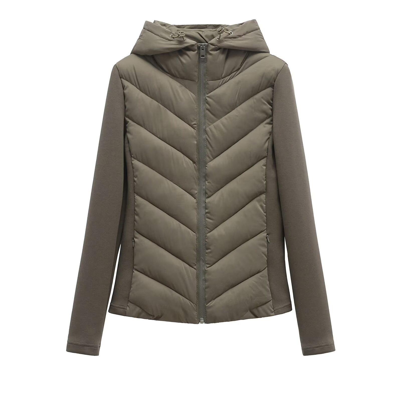 Slim Fit Lightweight Cotton Jacket with Hood for Women