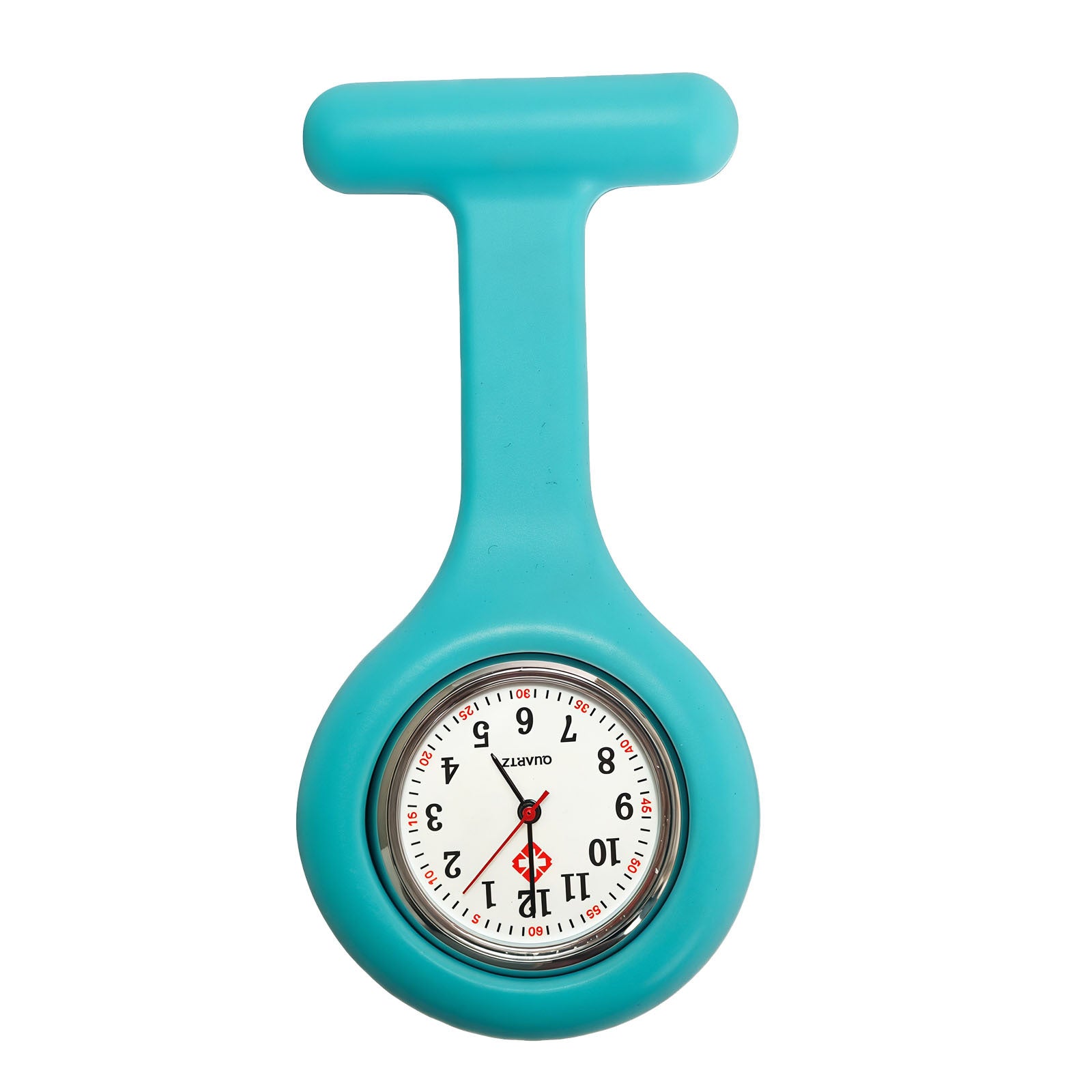 Colorful Silicone Nurse Solid Color Student Exam Pocket Watch Simple Chest Watch Round