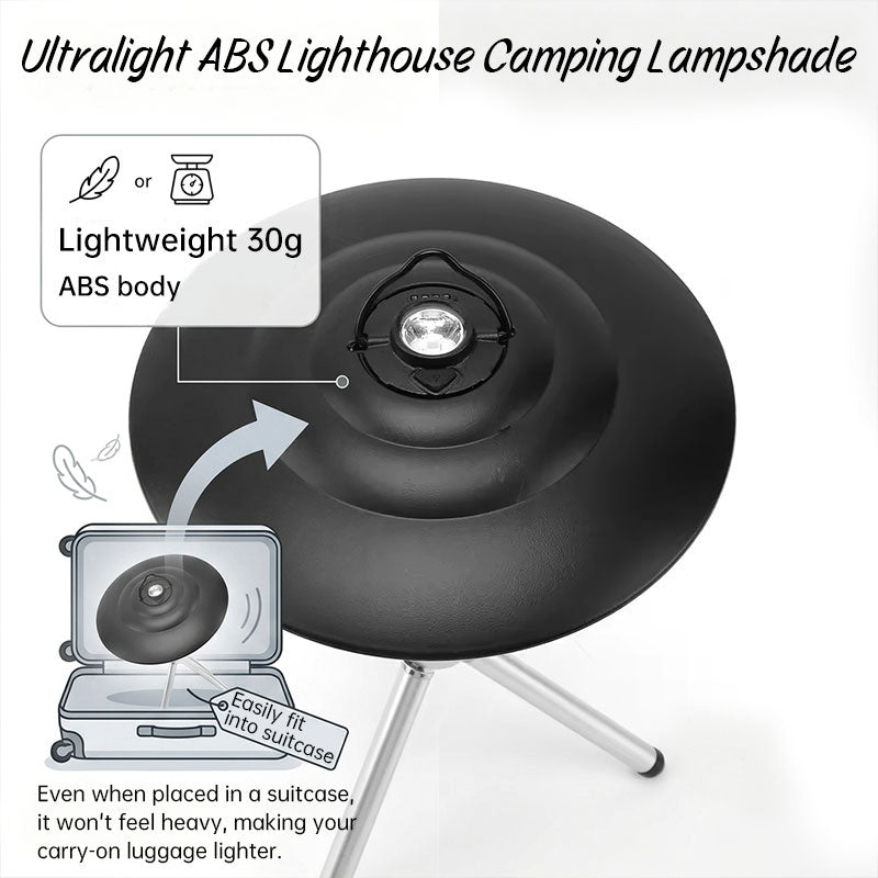 Portable USB Rechargeable Light Bulb Tripod with Waterproof, Ultra-Light Hanging Shade, 3 Modes & 2600mAh Battery