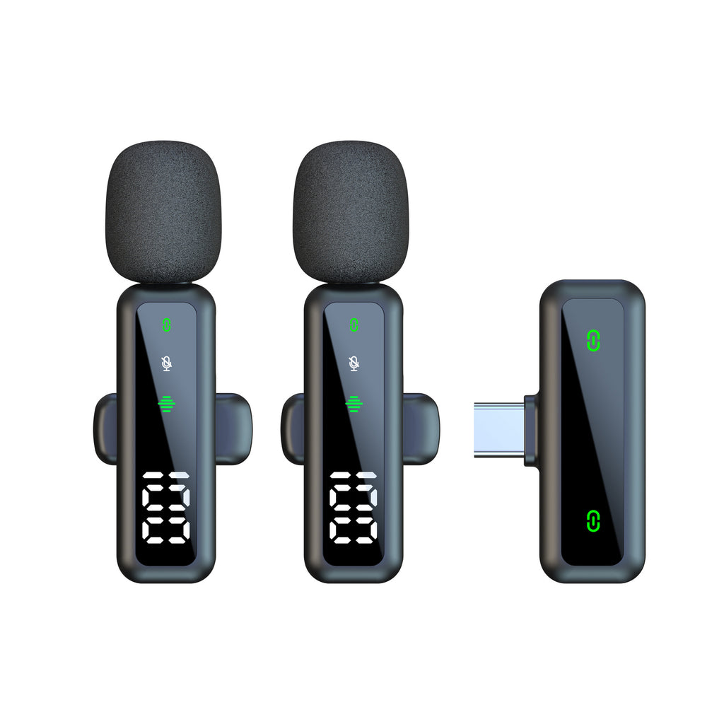 Wireless Lapel Microphone for Outdoor Computer Live Streaming Noise Reduction Universal Small Microphone