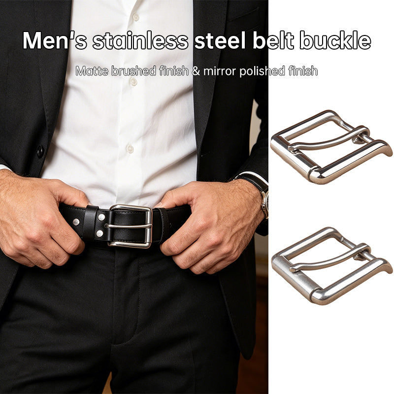 Durable 304 Stainless Steel Belt Buckle, Men's Heavy Duty Metal Belt Clasp
