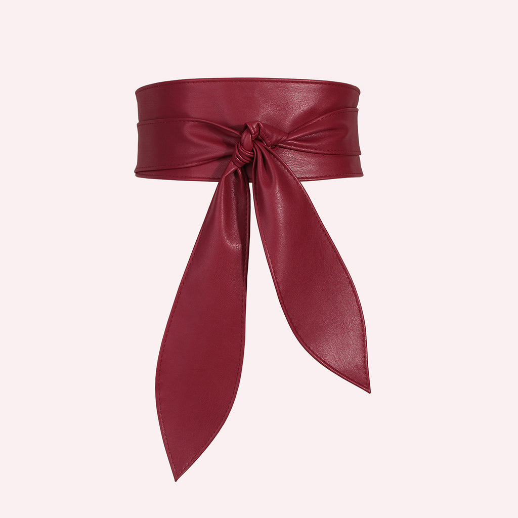 Women's Wide Waist Belt, Soft, Versatile, Elegant Bow Ribbon