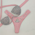 Bikini Swimwear with Rhinestones,欧美 Style, Two-Piece Bikini, Fashion Swimwear