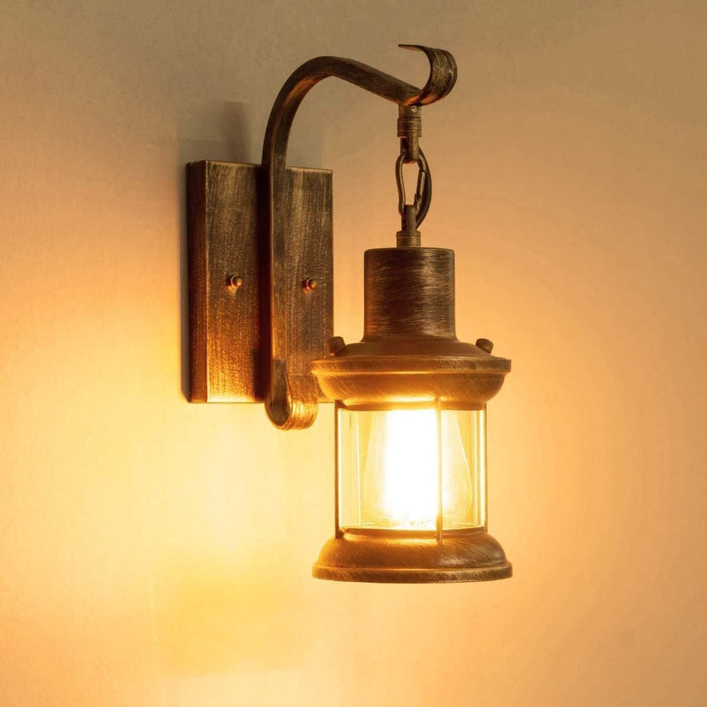 Wall Lamp Bedside Modern Indoor Wall Light with Switch American Vintage Style for Restaurant, Bedroom, Staircase, Villa Lighting