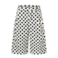 Color blocked polka dot loose straight shorts