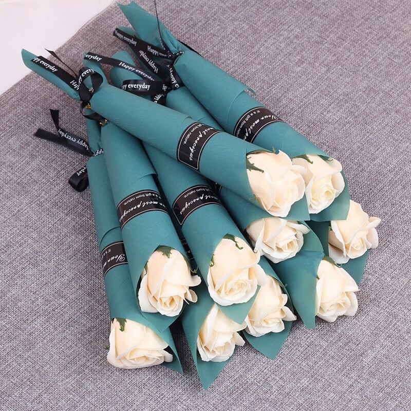 10pcsMother's Day 520 Gift Single Soap Rose Carnation Flower Street Sweeping Gift Company Event Mall Opened