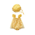 Cute Baby Romper Sleeveless Vest Halter Triangular Crawler Girl Baby Chrysanthemum Princess Dress Bodysuit