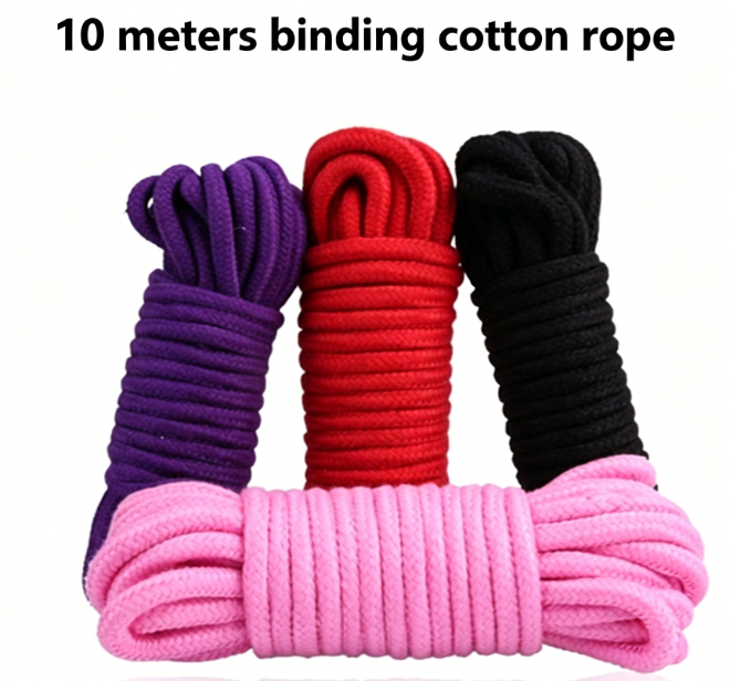 Erotic Bondage Rope for Couples, Intimate Play, 5m/10m Cotton Rope, SM Adult Product