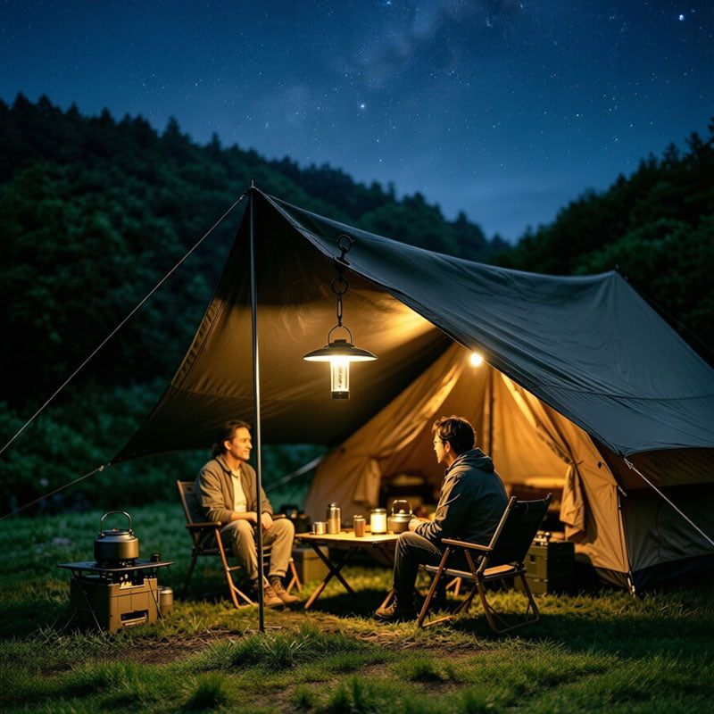 Portable USB Rechargeable Light Bulb Tripod with Waterproof, Ultra-Light Hanging Shade, 3 Modes & 2600mAh Battery