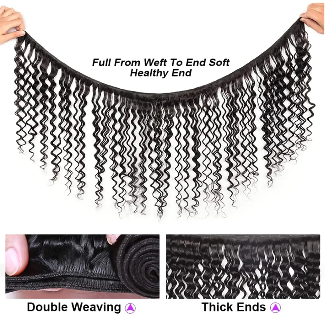 Alipretty 2x6 Deep Wave Bundles 100% Human Hair 2x6 HD Lace Closure Brazilian Hair Weave Bundles With Closure Natural Human Hair