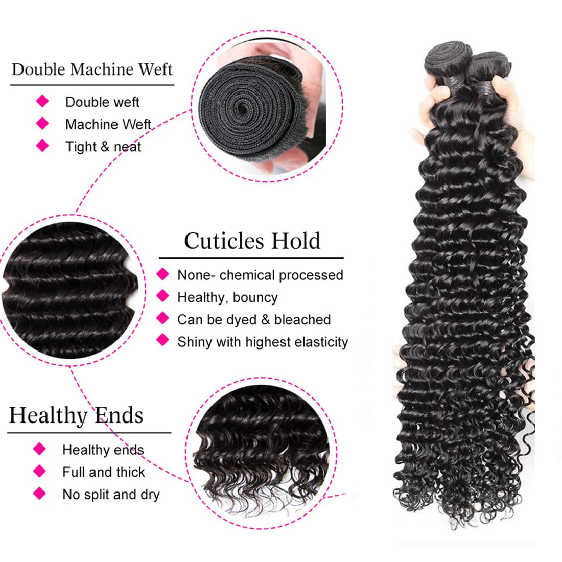 Alipretty 2x6 Deep Wave Bundles 100% Human Hair 2x6 HD Lace Closure Brazilian Hair Weave Bundles With Closure Natural Human Hair